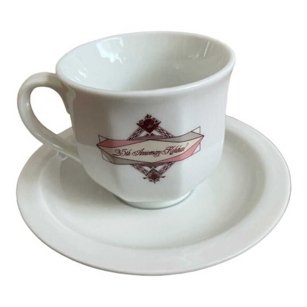 Coffee House 25th Anniversary Cup Saucer Set Japanese Souvenir Japan Import NIB - Picture 4 of 6
